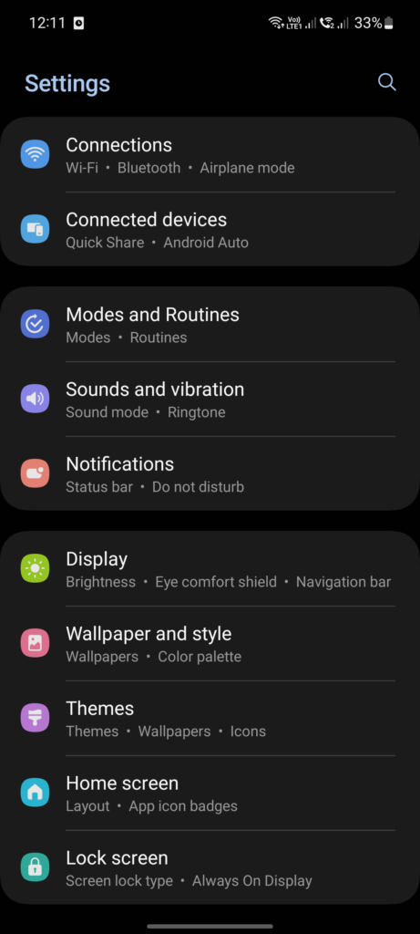Android Settings