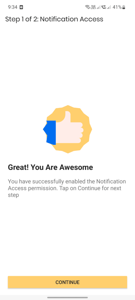 Unseen Messenger - Notification Access Permission Enabled