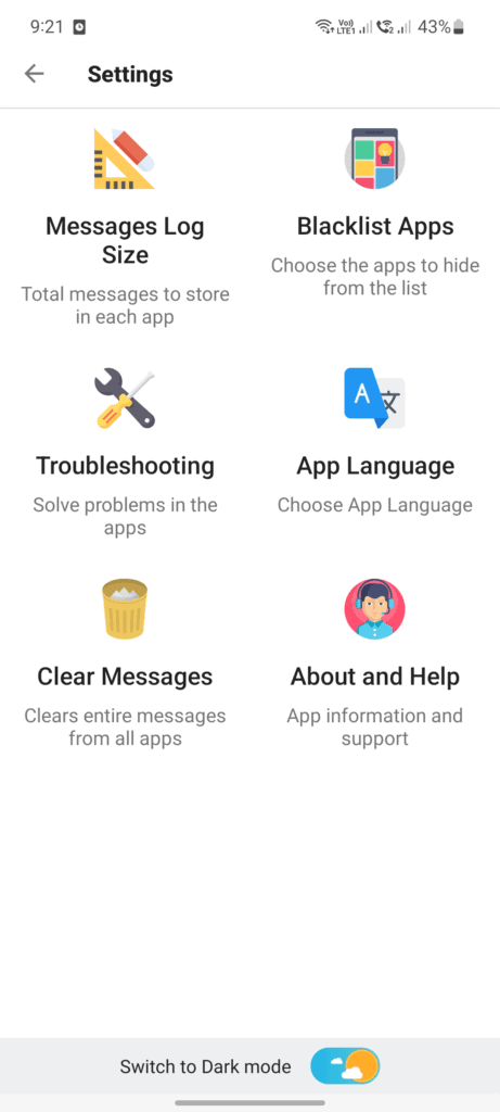 Unseen Messenger - Settings