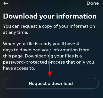 Click on Request a Download
