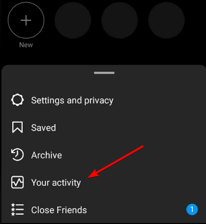Your Activity on Instagram