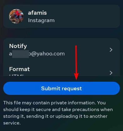 Click on Submit Request