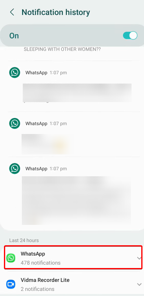 Messages in Deleted History