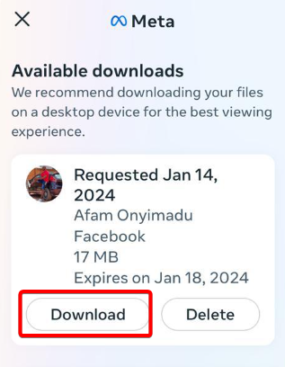 Final request download