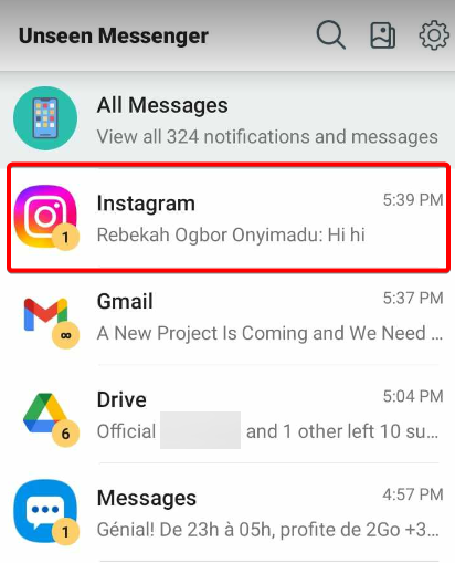 Opening deleted messages