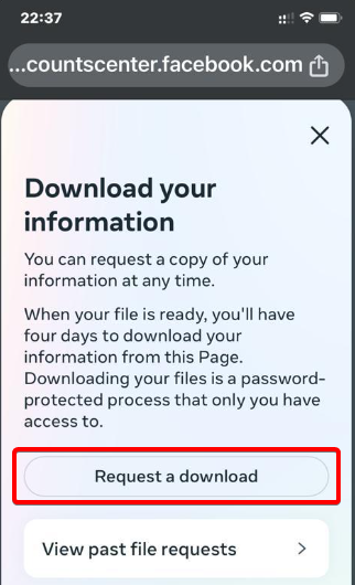 Requesting a download 